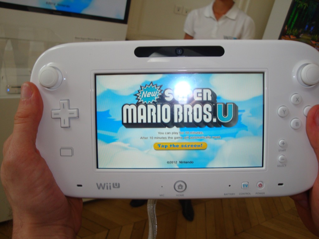 Le GamePad sur New Super Mario Bros U sur Wii