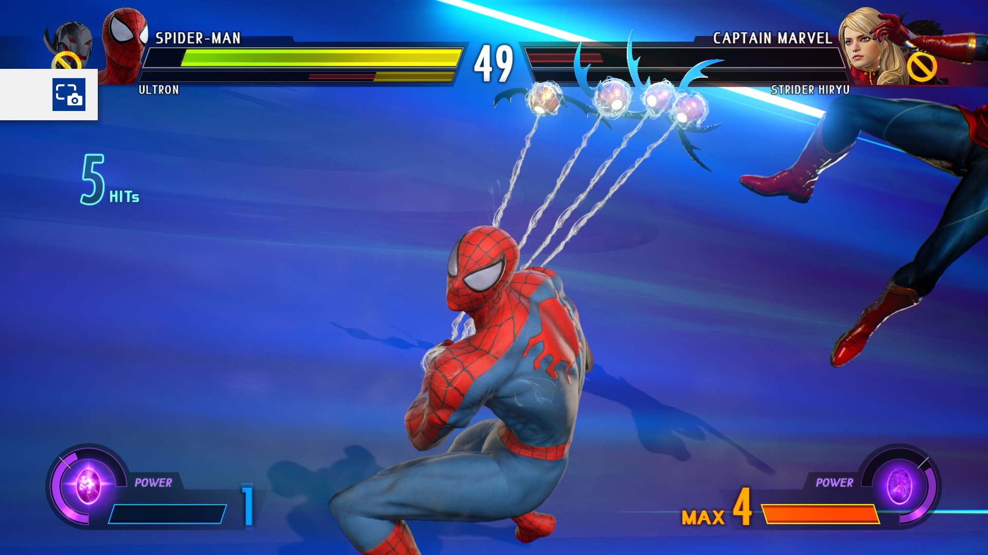 Spidey est sur le point de faire passer un très mauvais moment à son adversaire avec cet hyper combo de niveau 3