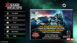 L'application Star Realms propose plusieurs modes de jeux. Manque que le scorer pour la partie physique :P