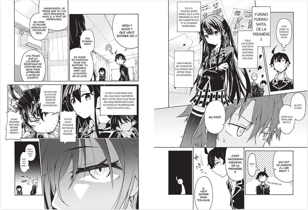 La rencontre entre Hachiman et Yukino ne relève pas franchement du coup de foudre...