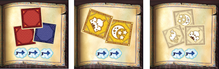 Magic Fold : trois exemples de cartes Défi