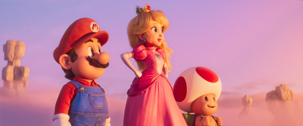 Mario, Peach et Toad dans Super Mario Bros. le film