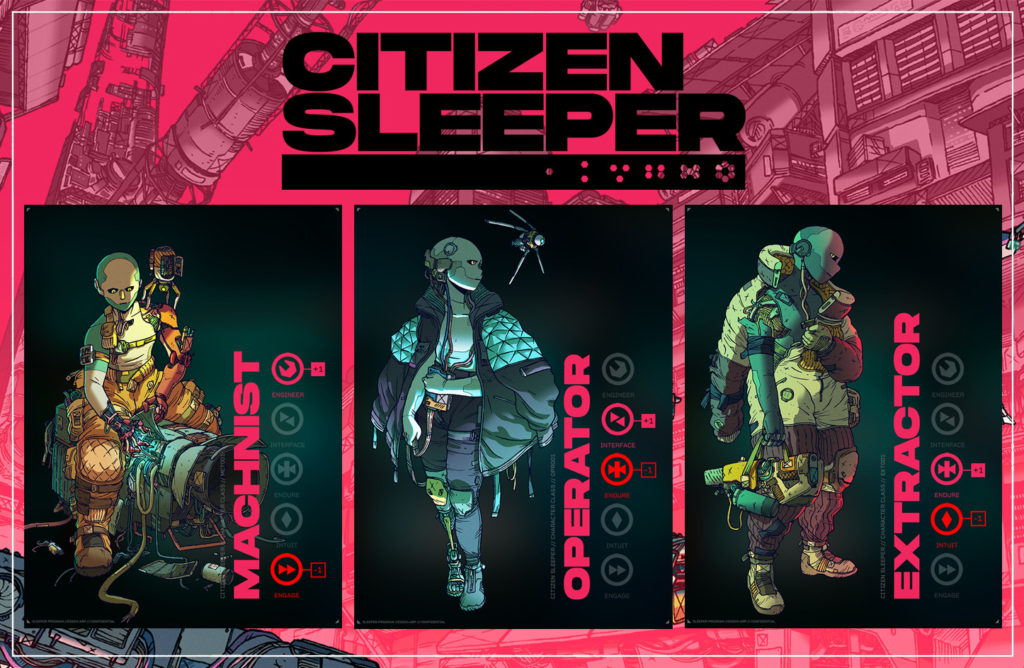 Citizen Sleeper : les trois classes