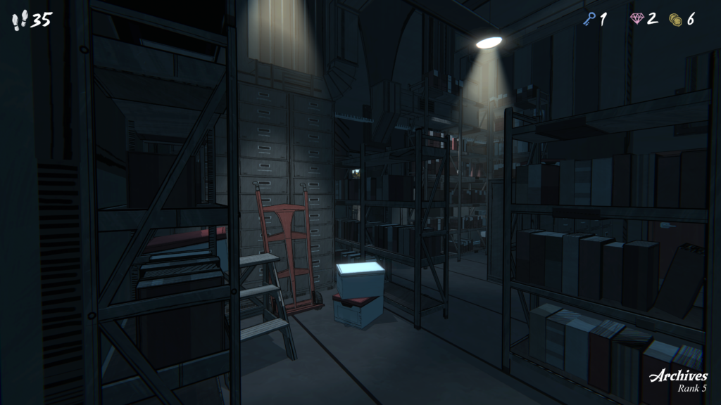 La salle des archives dans Blue Prince